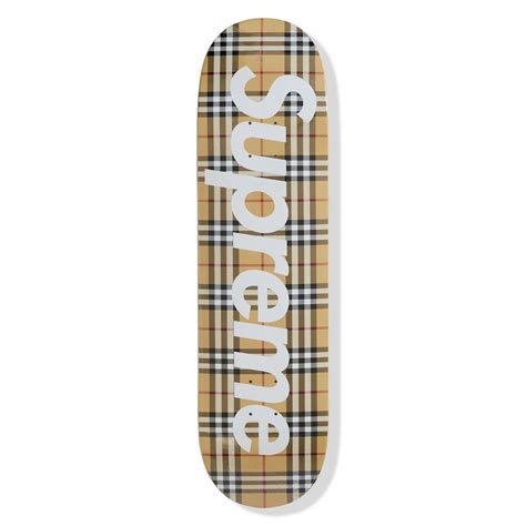 deck supreme burberry|supreme burberry skateboard.